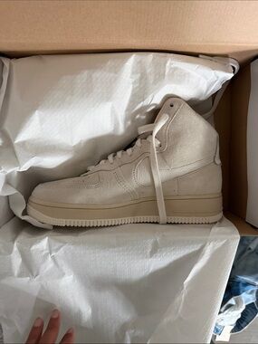 Nike Air Force one sculpt High-Top Casual Sneaker in Light Beige